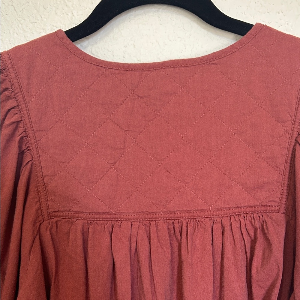 Old Navy Mauve Puff Sleeve Blouse - Picture 6 of 7